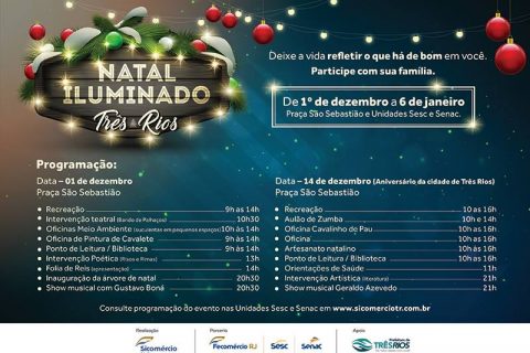Natal Iluminado tem início neste fim de semana com Chegada de Papai Noel