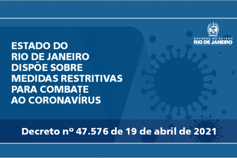 ESTADO DO RIO DE JANEIRO DISPÕE SOBRE MEDIDAS RESTRITIVAS PARA COMBATE AO CORONAVÍRUS