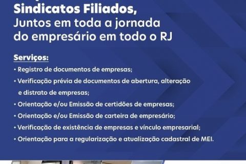 Fecomércio RJ e Jucerja disponibilizam serviços nos sindicatos filiados em todo estado
