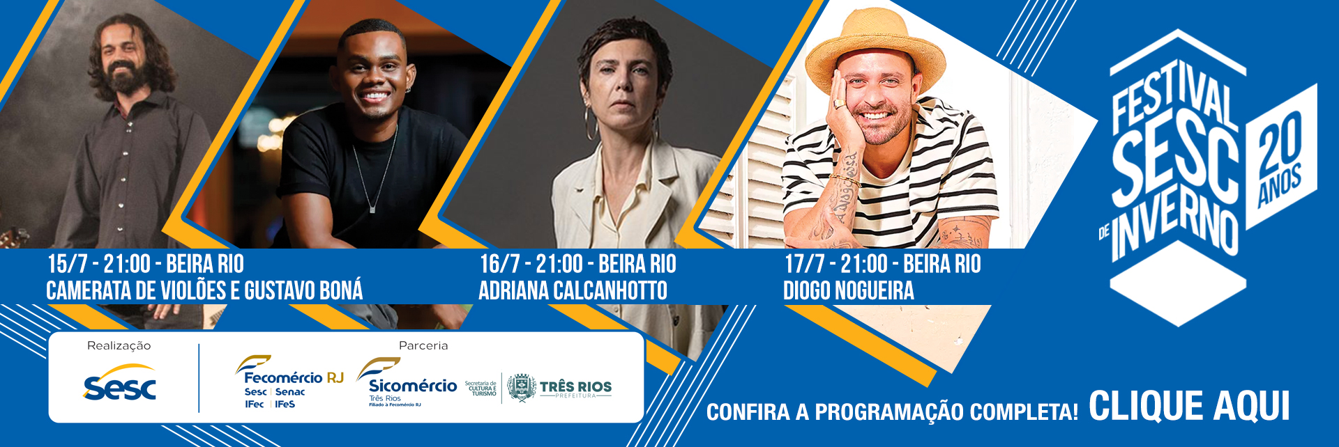 O traz para Três Rios o Festival Sesc de Inverno 20 anos