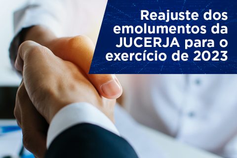 Reajuste dos emolumentos da JUCERJA para o exercício de 2023