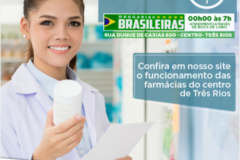 Horários de funcionamento das farmácias