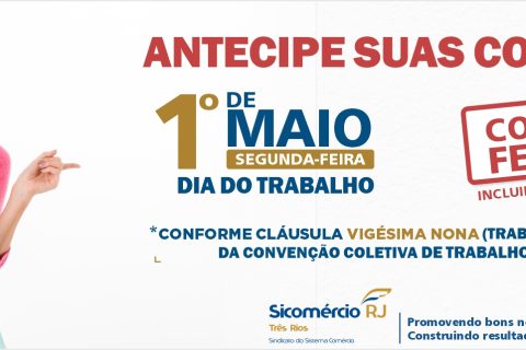 Comércio fechado no dia 1 de maio de 2023