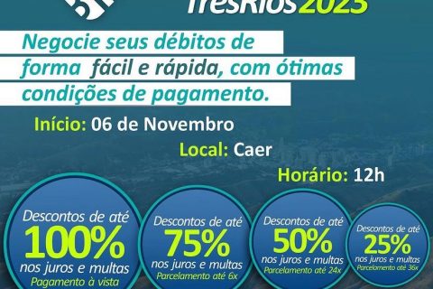 Atenção empresário! O Programa Concilia 2023 da Prefeitura de Três Rios começou!
