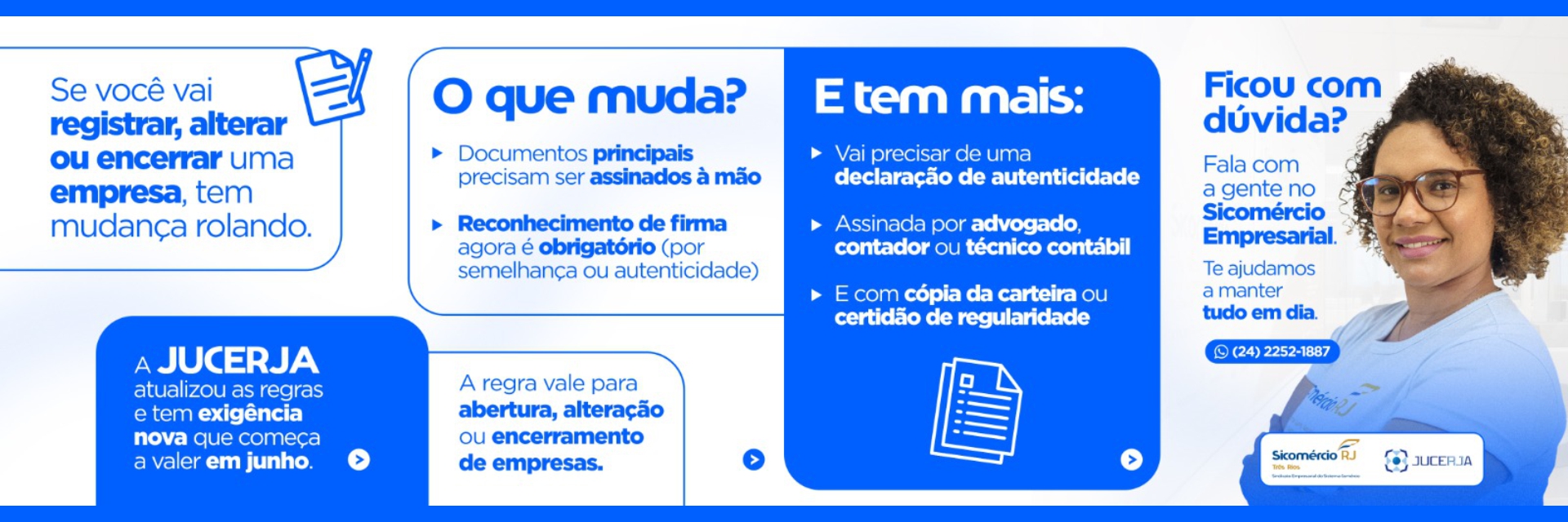 Novas regras referentes à assinaturas de documentos levados a registro e arquivamento no âmbito da Jucerja