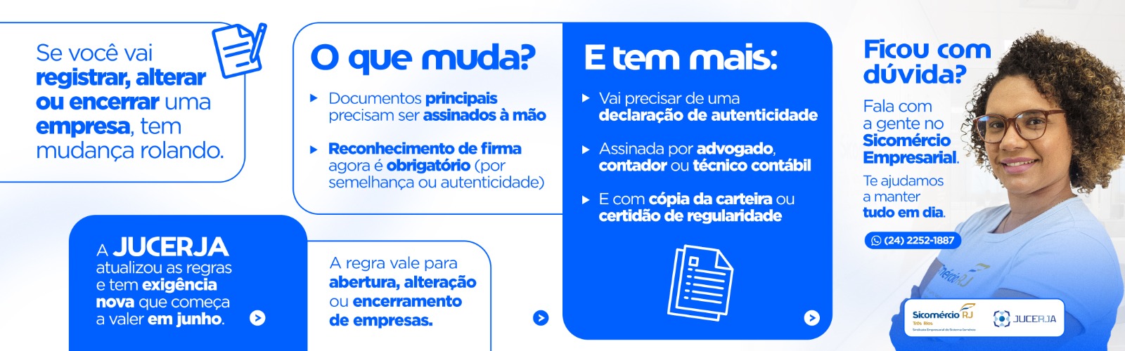 Novas regras referentes à assinaturas de documentos levados a registro e arquivamento no âmbito da Jucerja